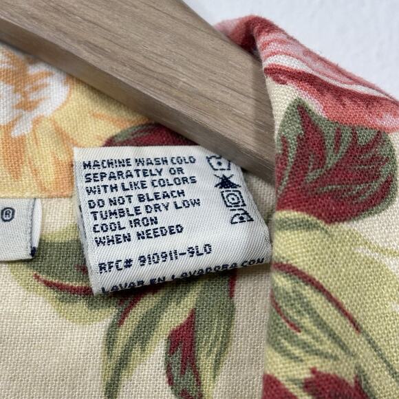 White Stag Floral Jacket Blazer Size XL Linen Blend Pockets Chic Roses Summer - Picture 6 of 11